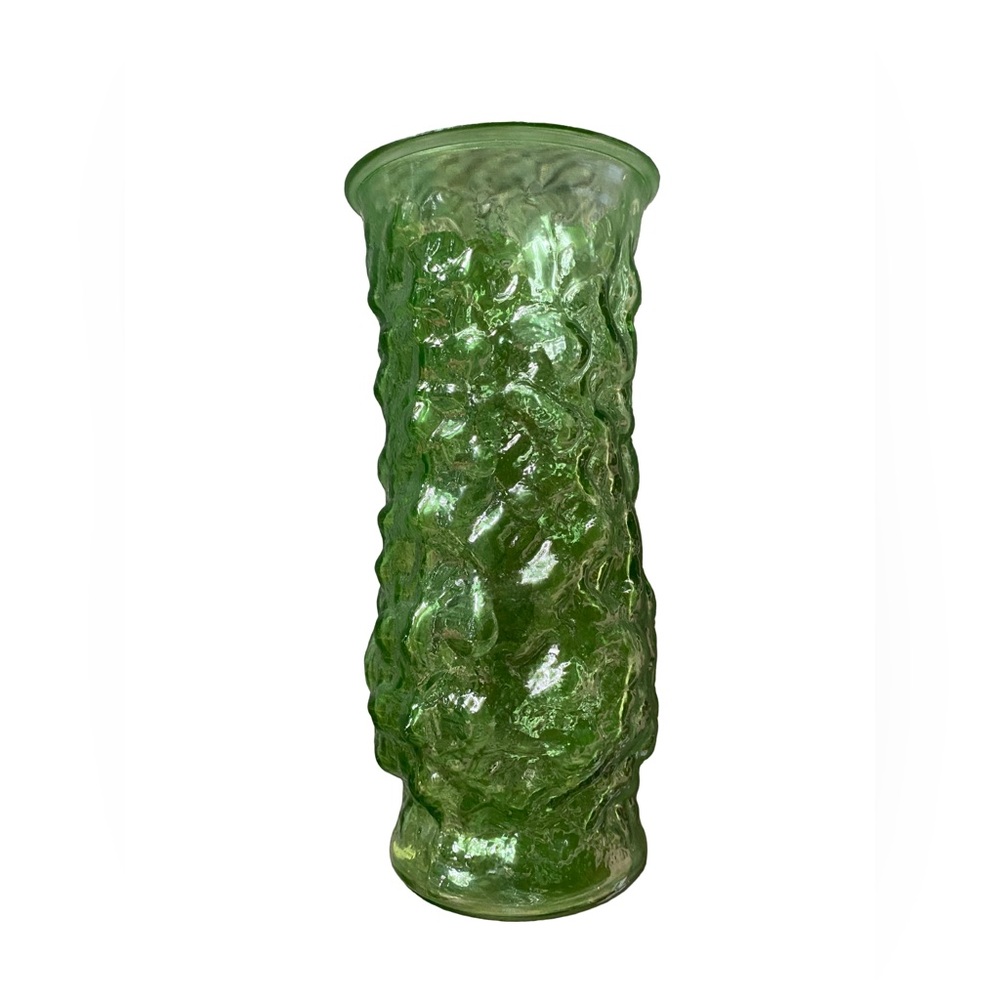 Vintage E.O. Brody Co. Cleveland Ohio Crinkle Glass Vase Mid Century Modern